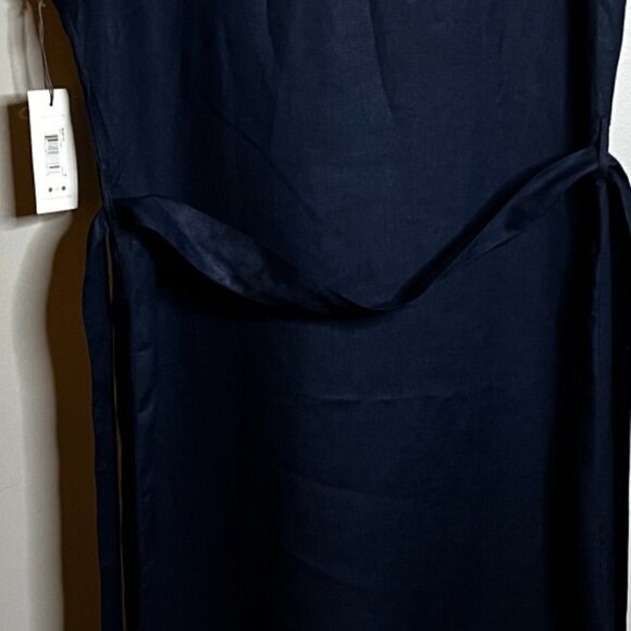 Three Dots Women's Linen Button Down Short Sleeve Maxi Shirt Dress in M - Picture 5 of 8